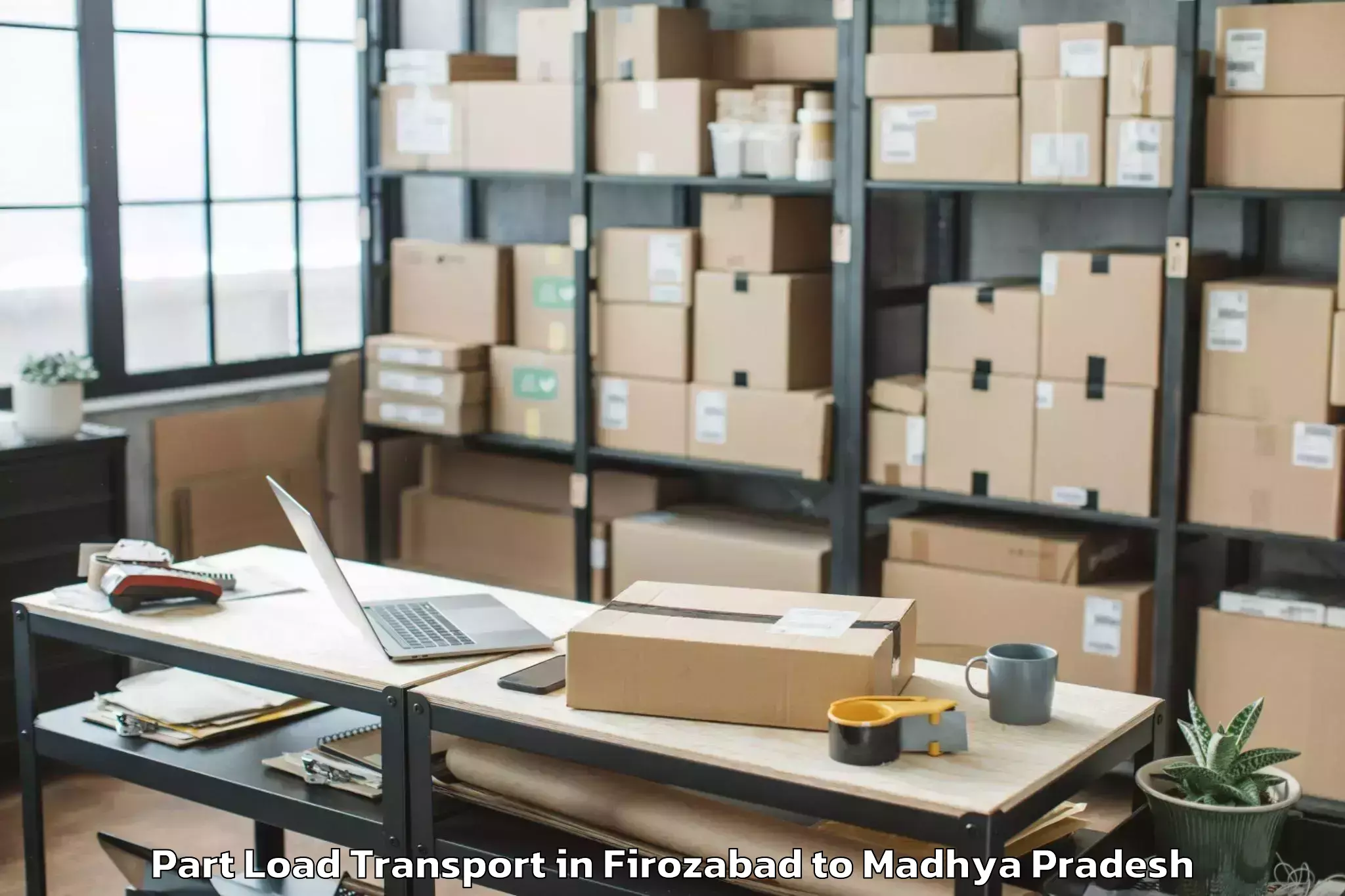 Top Firozabad to Db City Mall Bhopal Part Load Transport Available